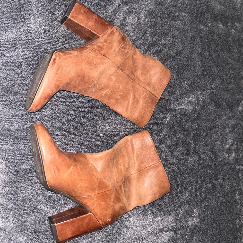 Brown Leather Ankle Boots